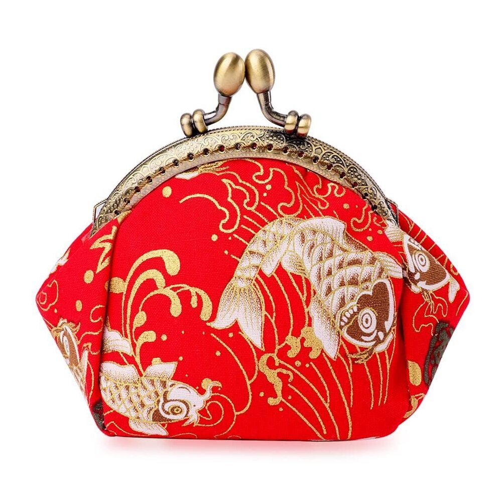 6365 Carp Coin Purse Change Purse Bulk Lucky Small Wallet Vintage Clutch